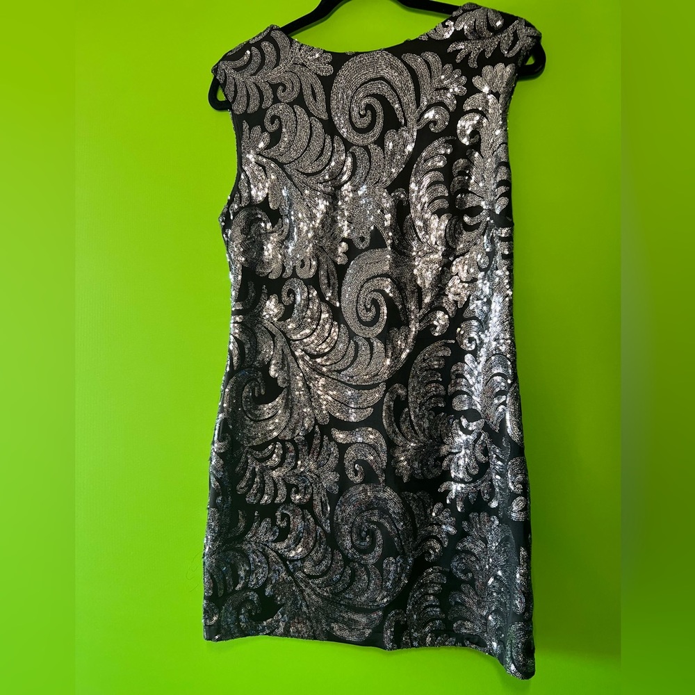 Black sequins beaded formal wear